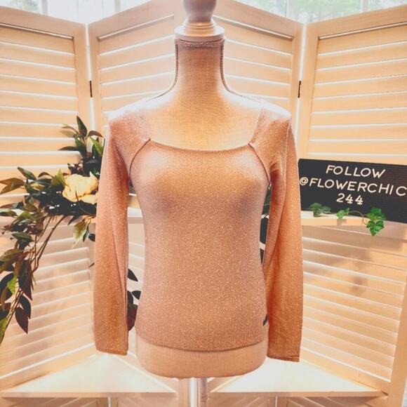 CALVIN KLEIN BEIGE SPARKLE SWEATER SIZE SMALL - Picture 1 of 5